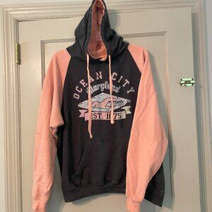 Ocean City Maryland Grey and Peach Hoodie